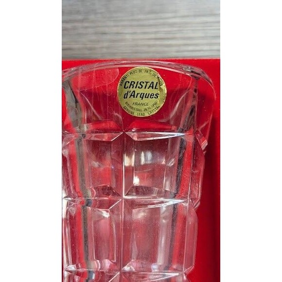 Vintage Cristal d'Arques, 24% Lead Crystal Bud Vase France 22cm - Picture 3 of 6